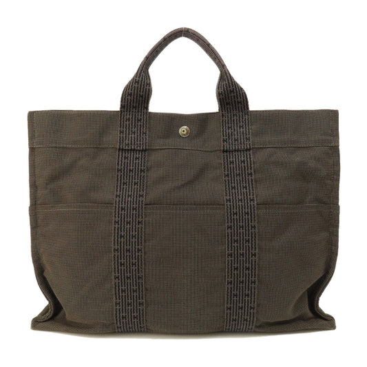 HERMES Tote Bag canvas gray Her LineMM Women Used