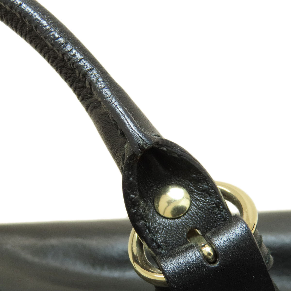 GUCCI Handbag 189848 leather black Frill Women Used