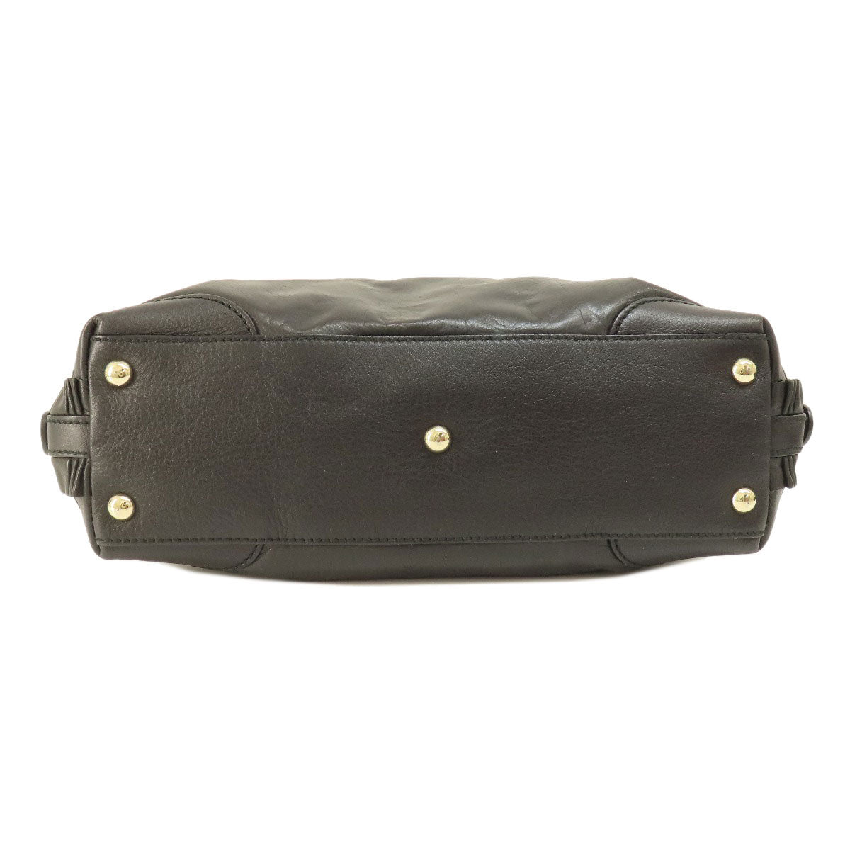 GUCCI Handbag 189848 leather black Frill Women Used