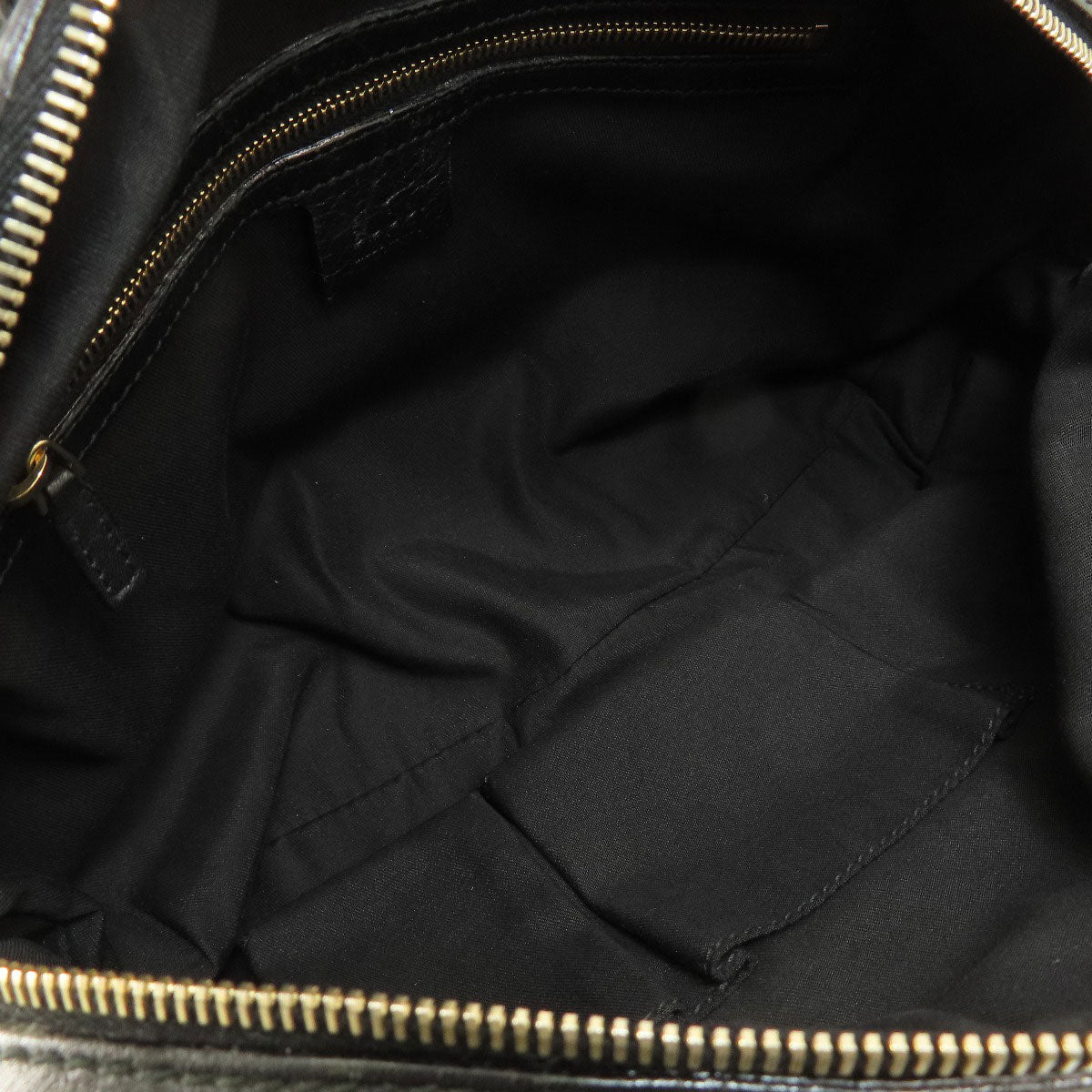 GUCCI Handbag 189848 leather black Frill Women Used