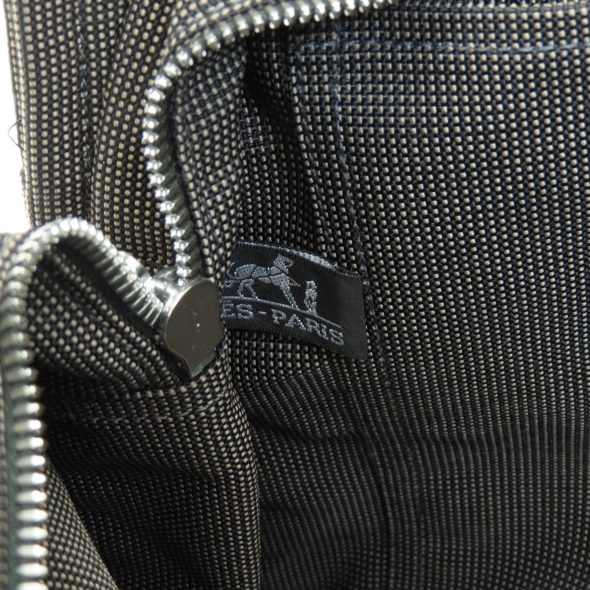 HERMES Handbag canvas gray Her LineMM