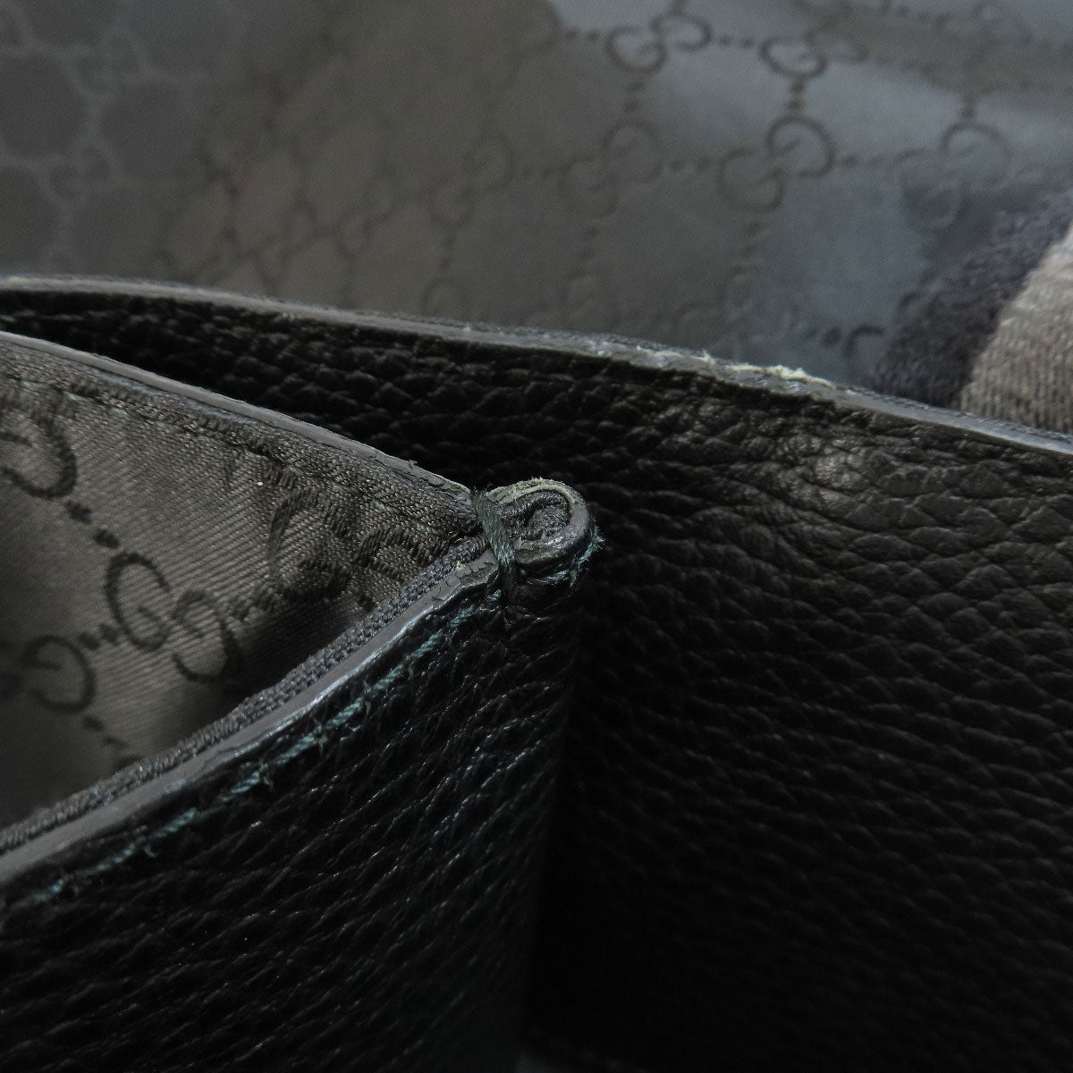 GUCCI Tote Bag 449177 Nylon black GG outlet Women Used