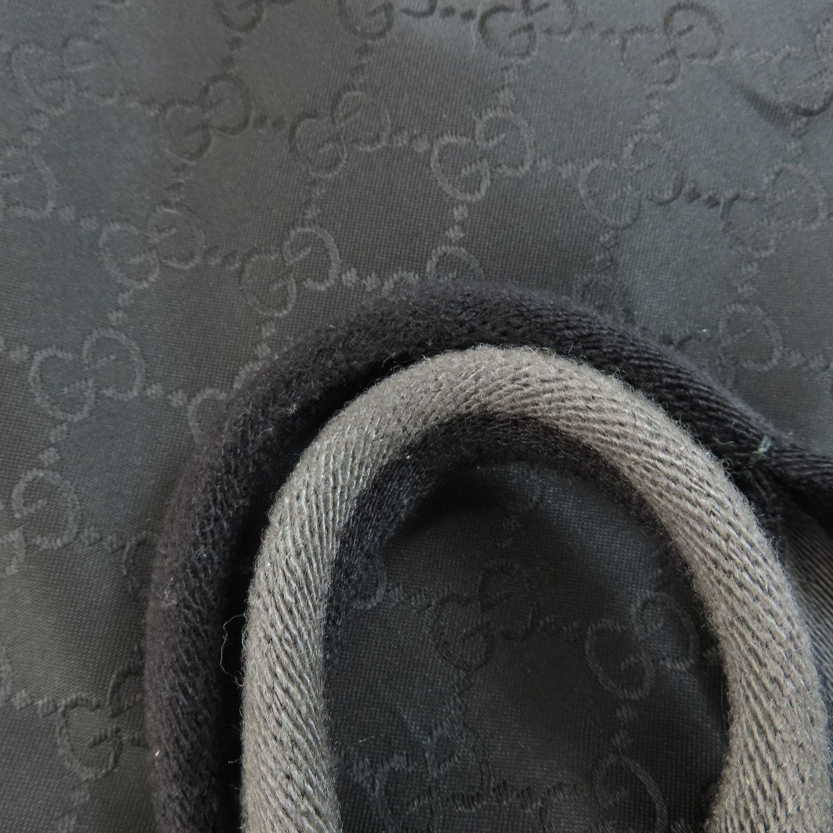 GUCCI Tote Bag 449177 Nylon black GG outlet Women Used