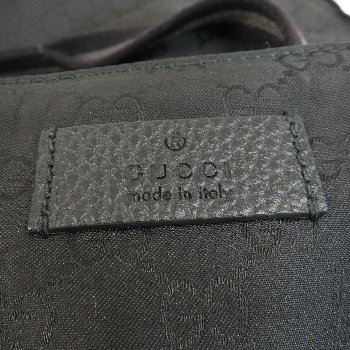 GUCCI Tote Bag 449177 Nylon black GG outlet Women Used