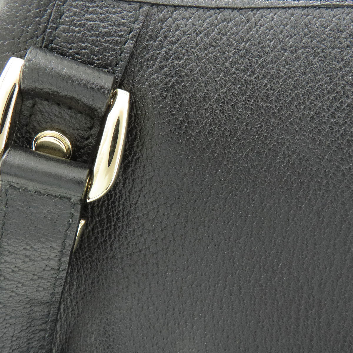 GUCCI Tote Bag 130736 leather black logo Women Used