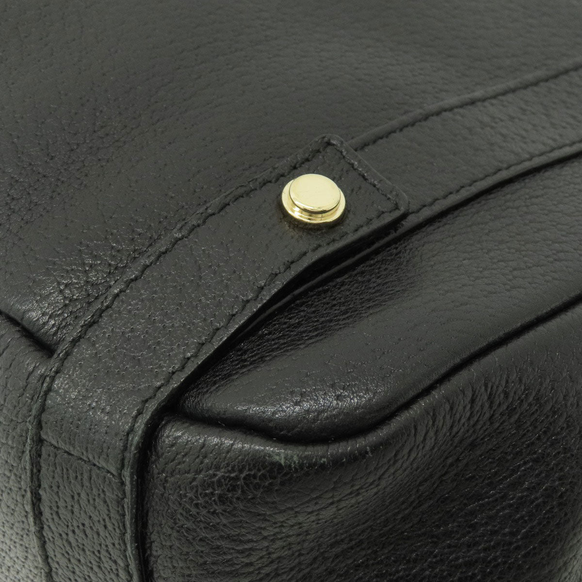 GUCCI Tote Bag 130736 leather black logo Women Used