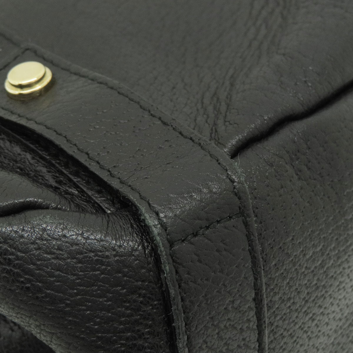 GUCCI Tote Bag 130736 leather black logo Women Used