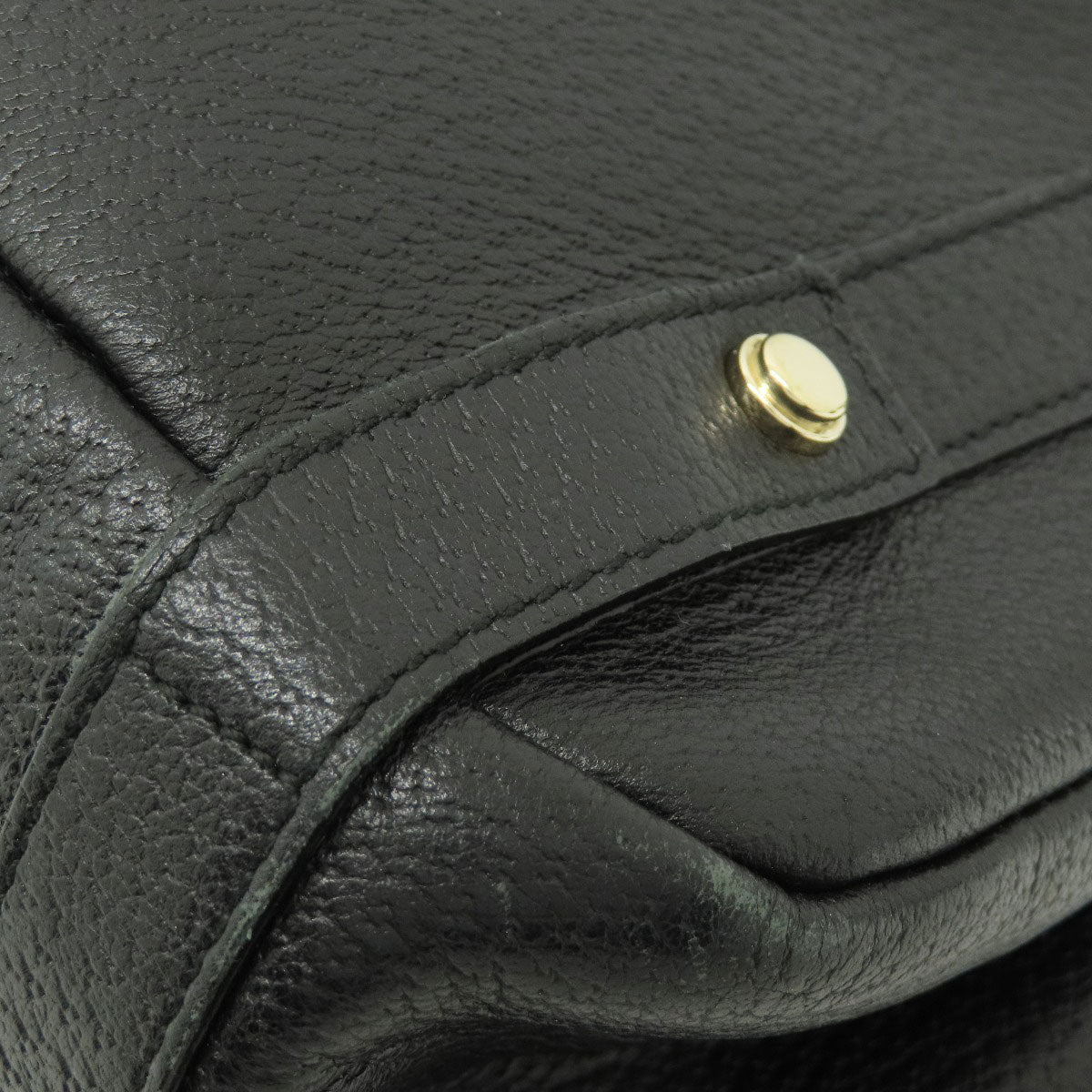 GUCCI Tote Bag 130736 leather black logo Women Used