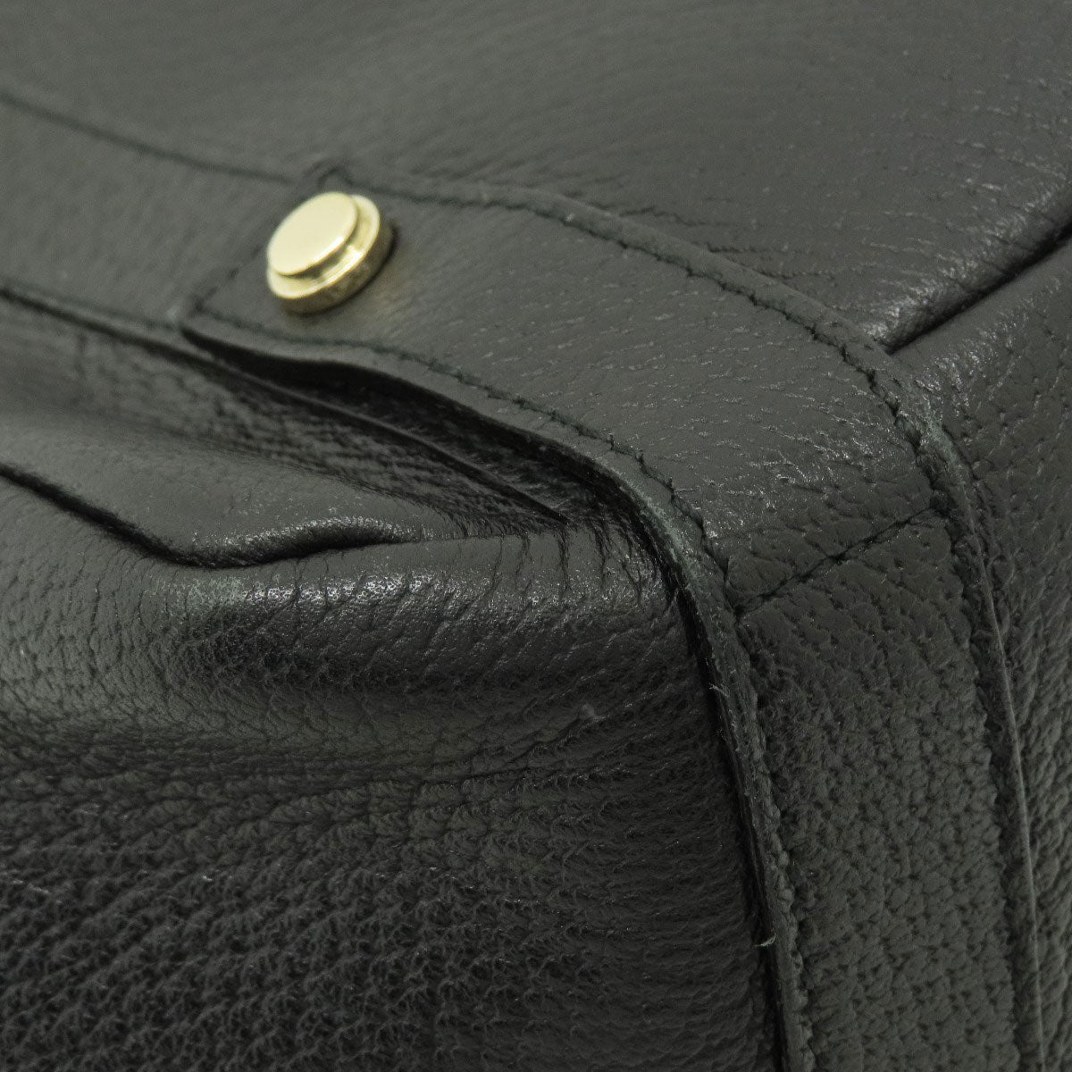 GUCCI Tote Bag 130736 leather black logo Women Used