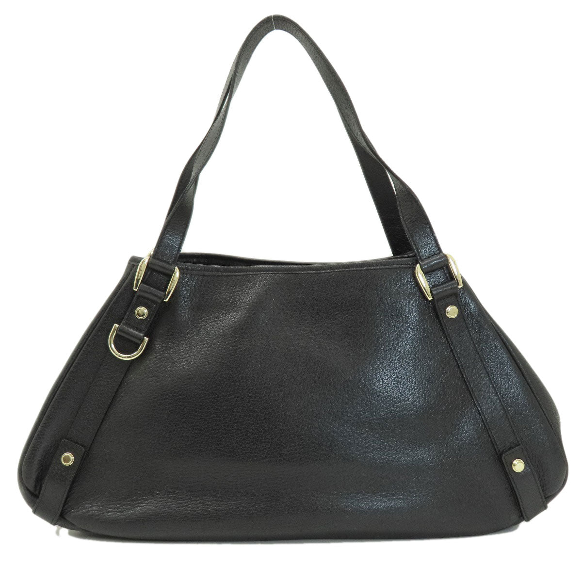 GUCCI Tote Bag 130736 leather black logo Women Used
