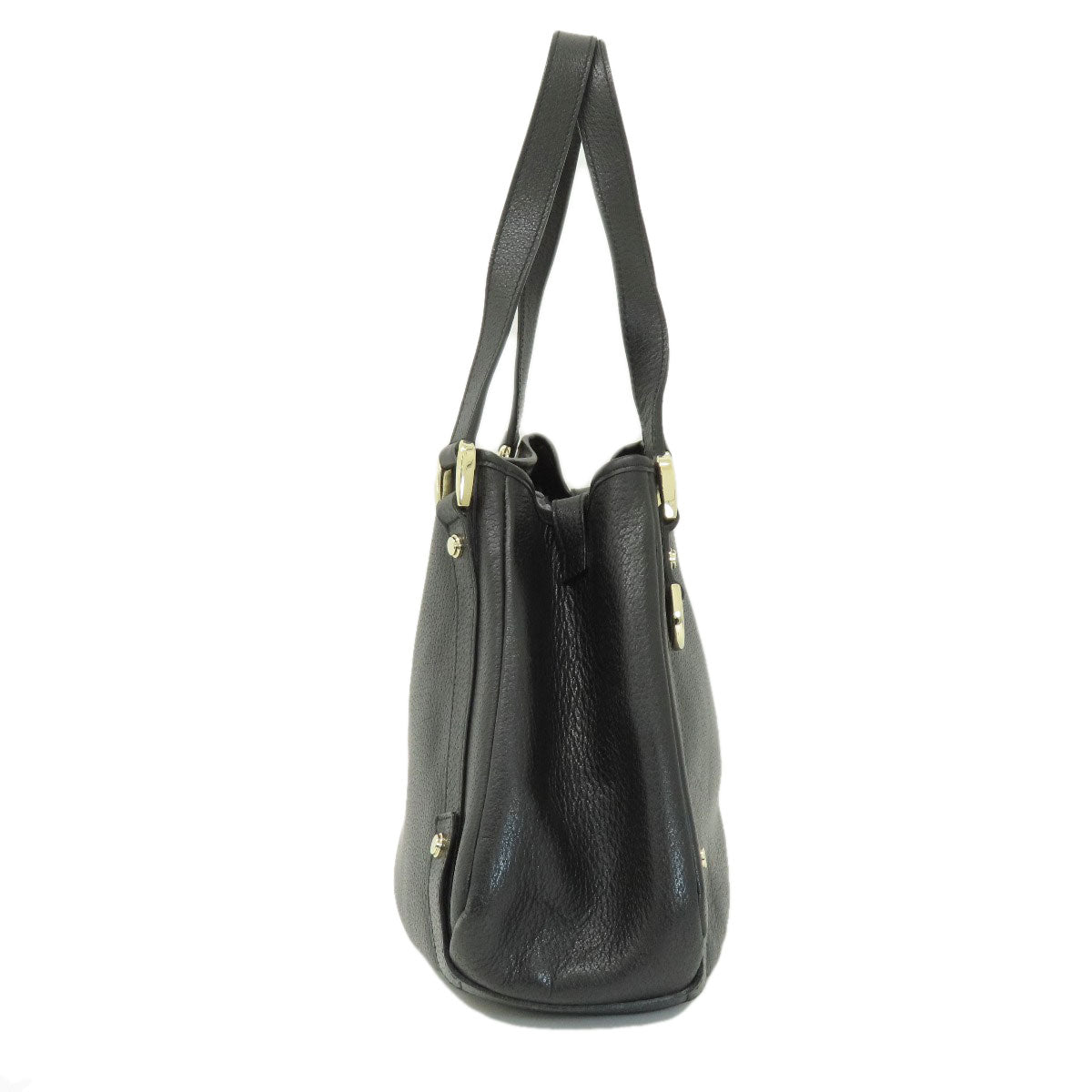 GUCCI Tote Bag 130736 leather black logo Women Used
