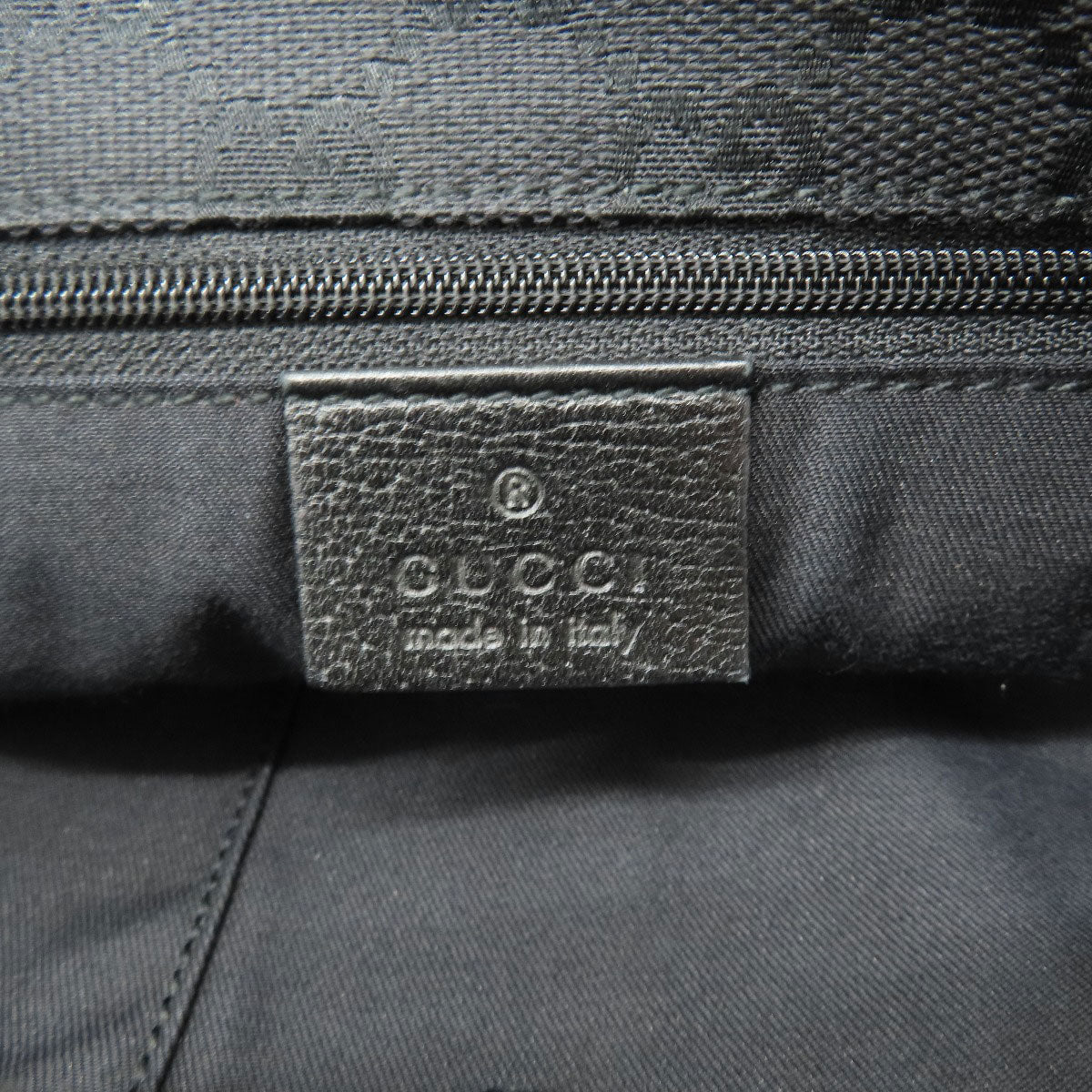 GUCCI Tote Bag 130736 leather black logo Women Used