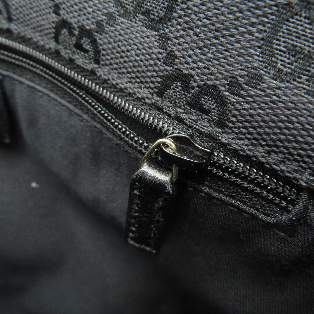 GUCCI Tote Bag 130736 leather black logo Women Used
