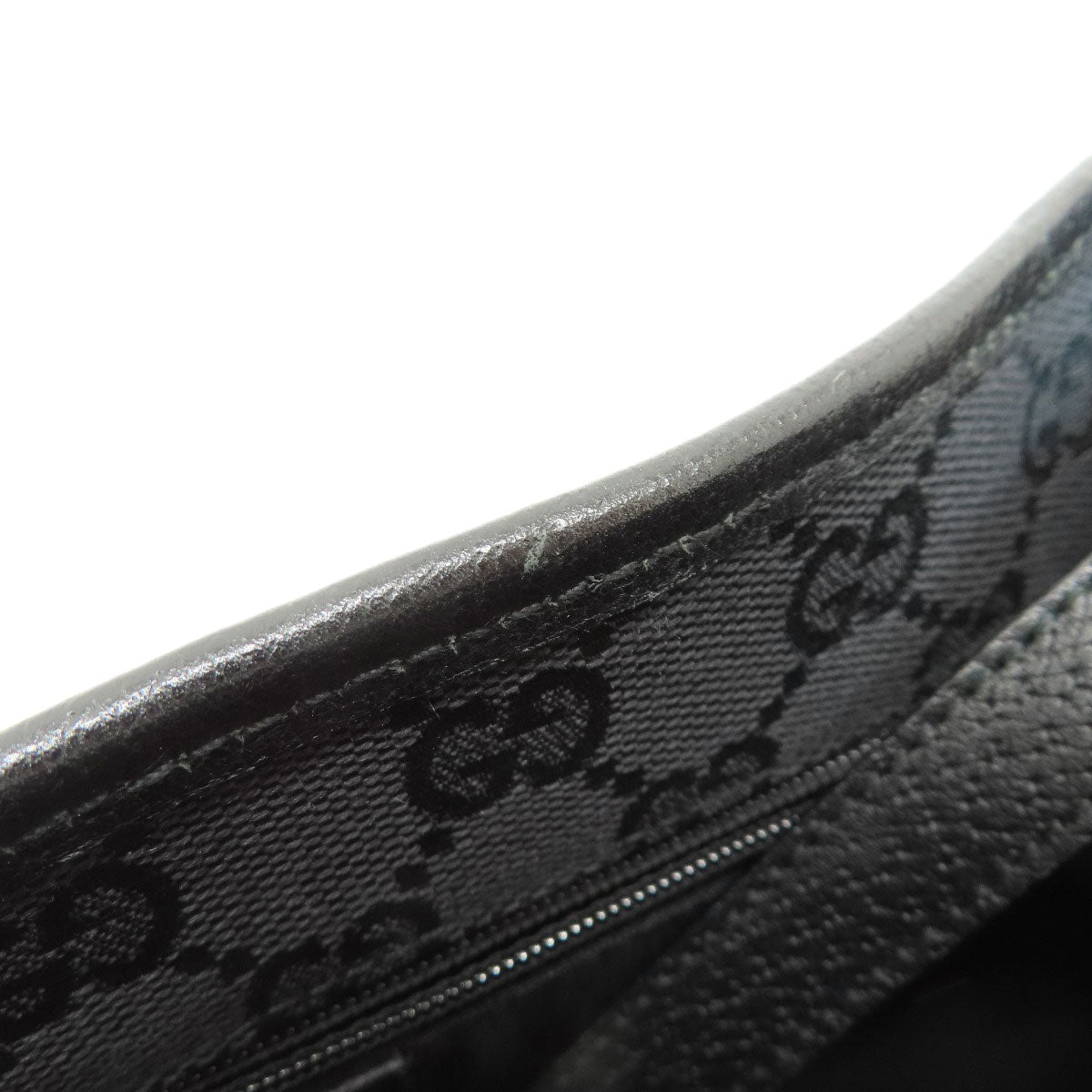 GUCCI Tote Bag 130736 leather black logo Women Used