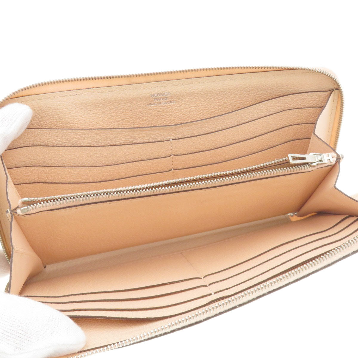 HERMES Long Wallet Purse Togo pink Azap Long Togo