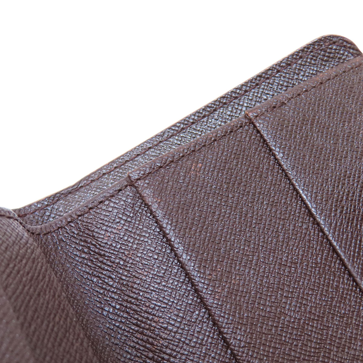LOUIS VUITTON Bifold Wallet M61668 Damier canvas Brown Compact Zip Damier Ebene Women Used