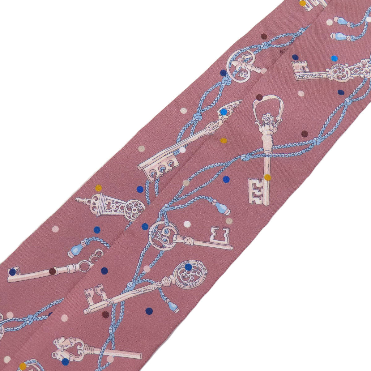 HERMES scarf silk Brown Twilly Women Used