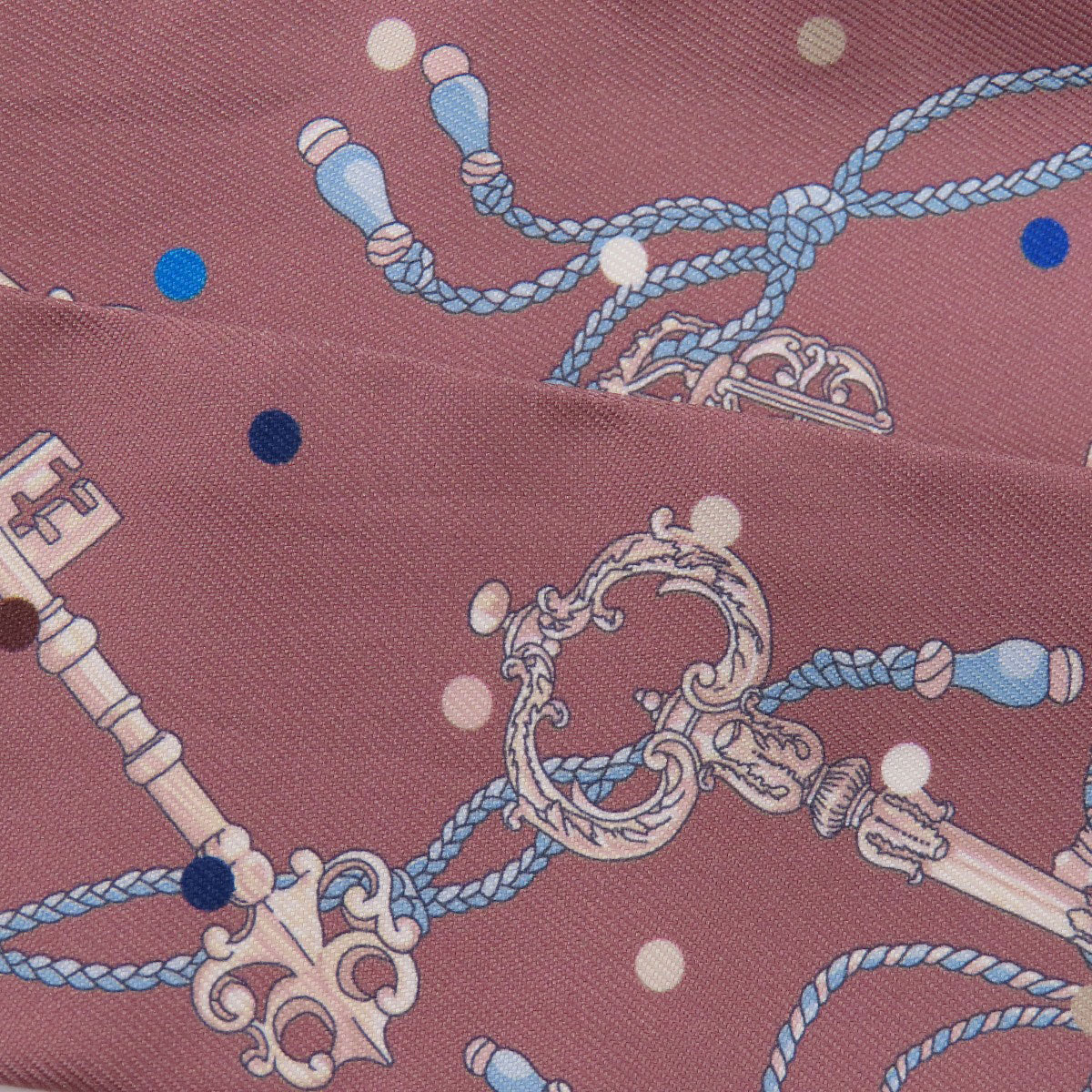 HERMES scarf silk Brown Twilly Women Used