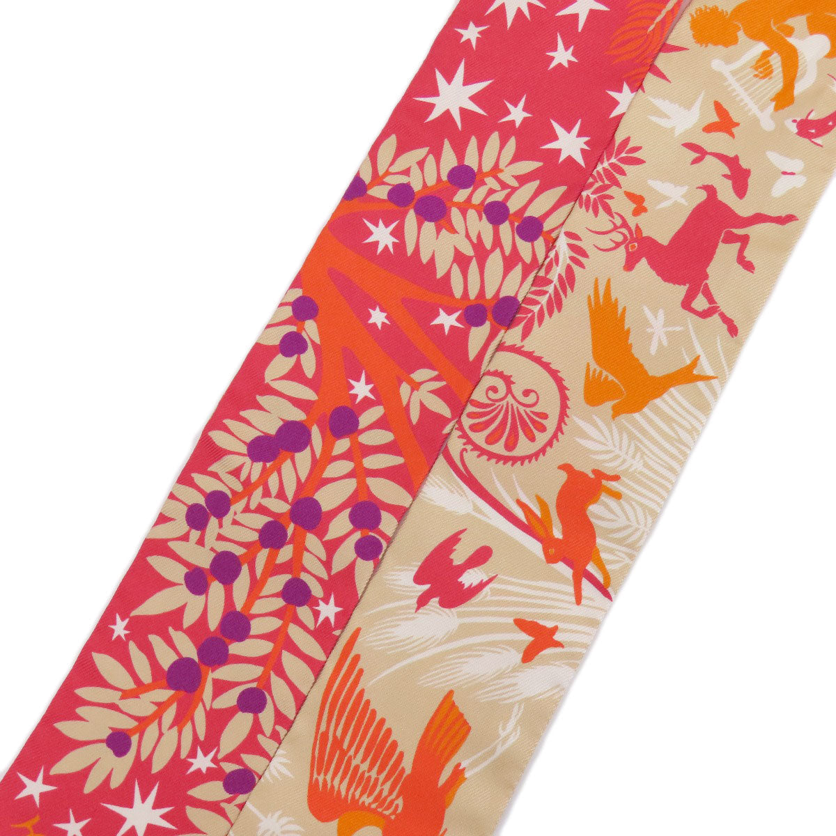 HERMES scarf silk beige Twilly Women Used