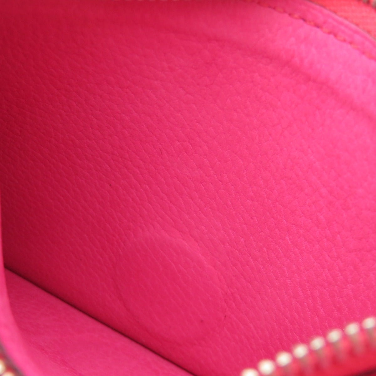 HERMES Coin case Eversoft pink Dogon Compact Eversoft