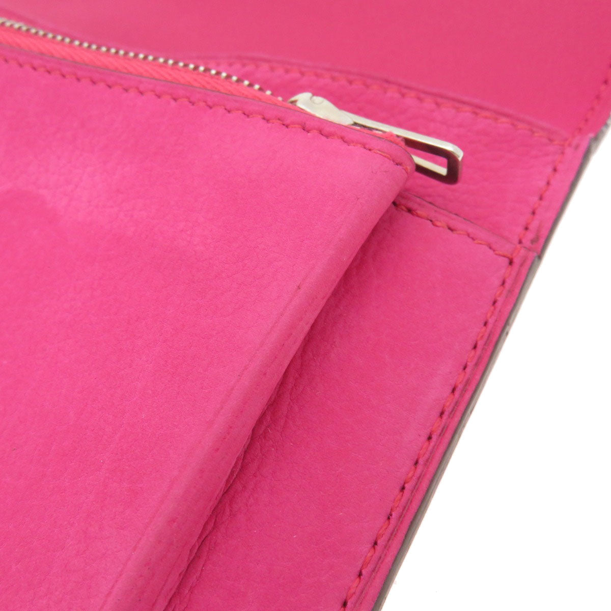 HERMES Coin case Eversoft pink Dogon Compact Eversoft
