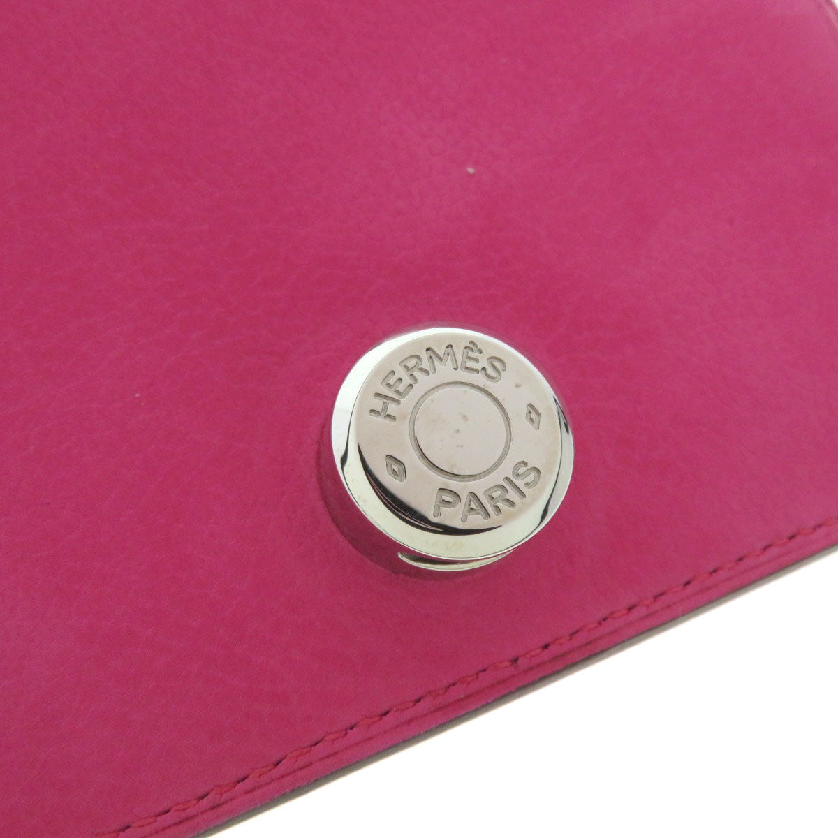 HERMES Coin case Eversoft pink Dogon Compact Eversoft