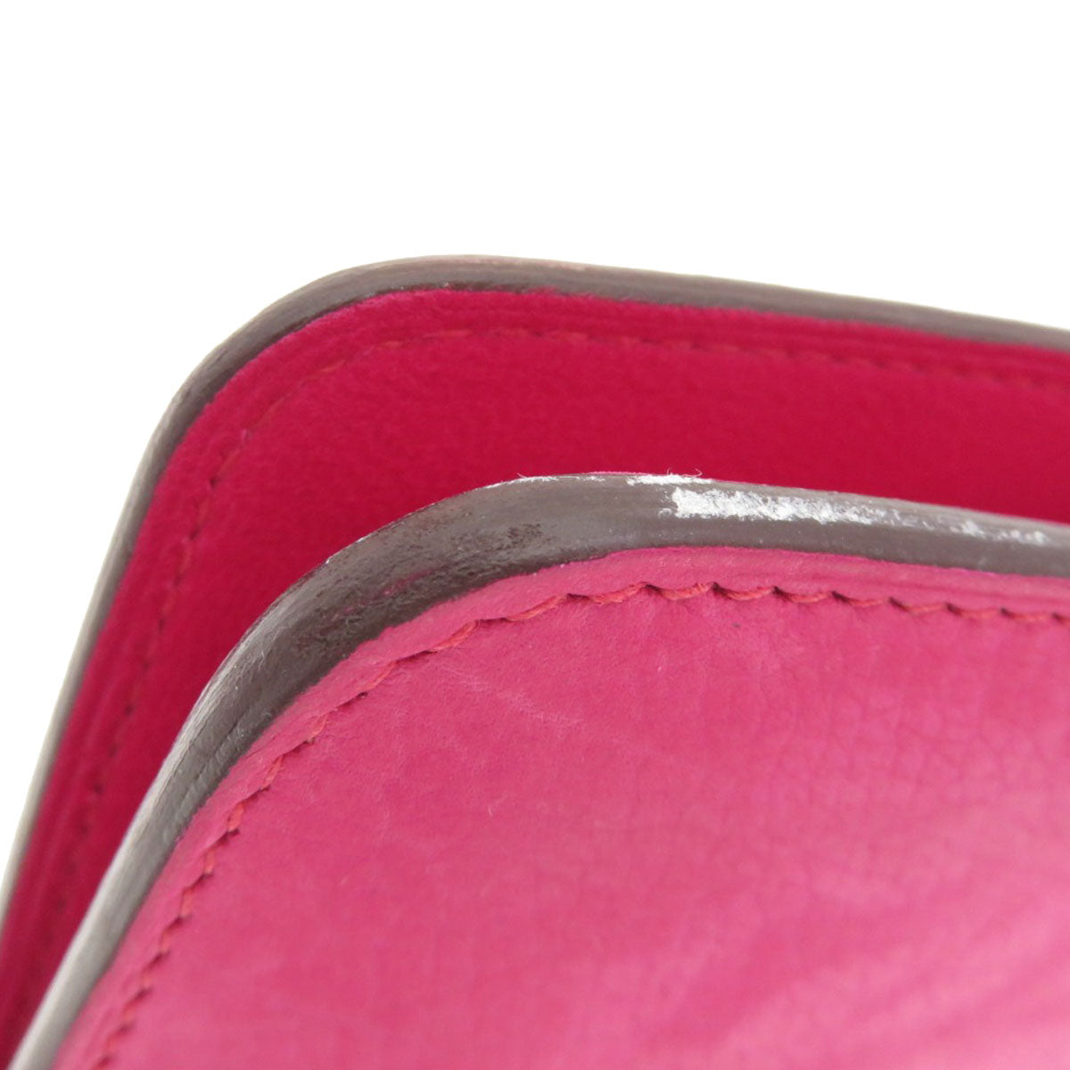 HERMES Coin case Eversoft pink Dogon Compact Eversoft