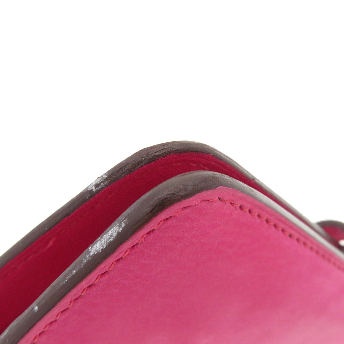HERMES Coin case Eversoft pink Dogon Compact Eversoft