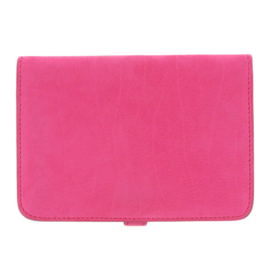 HERMES Coin case Eversoft pink Dogon Compact Eversoft