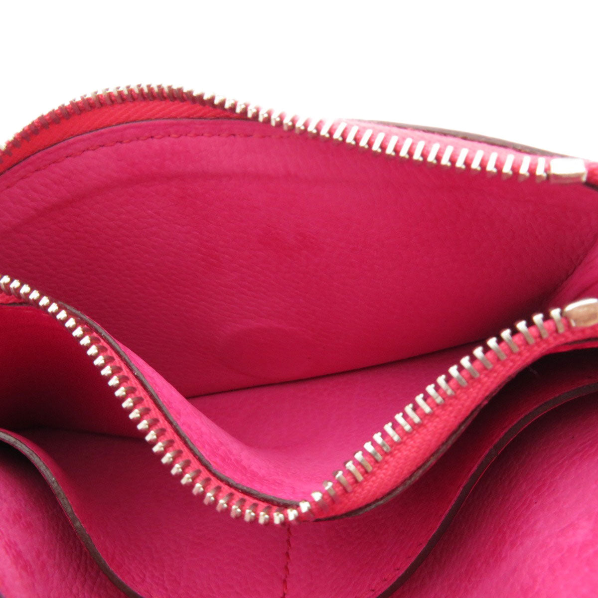 HERMES Coin case Eversoft pink Dogon Compact Eversoft