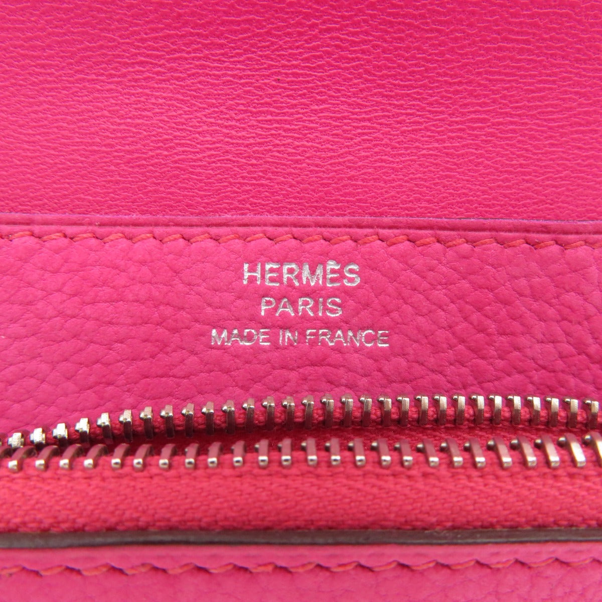 HERMES Coin case Eversoft pink Dogon Compact Eversoft