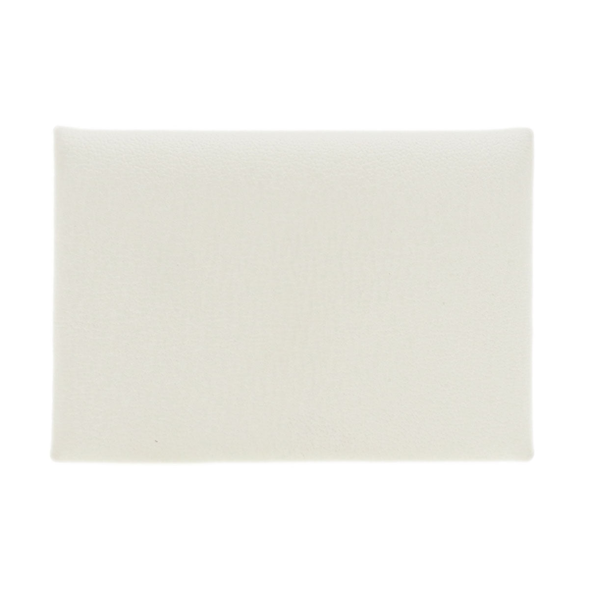 HERMES Card Case Shave white Calvi Duo Chevre