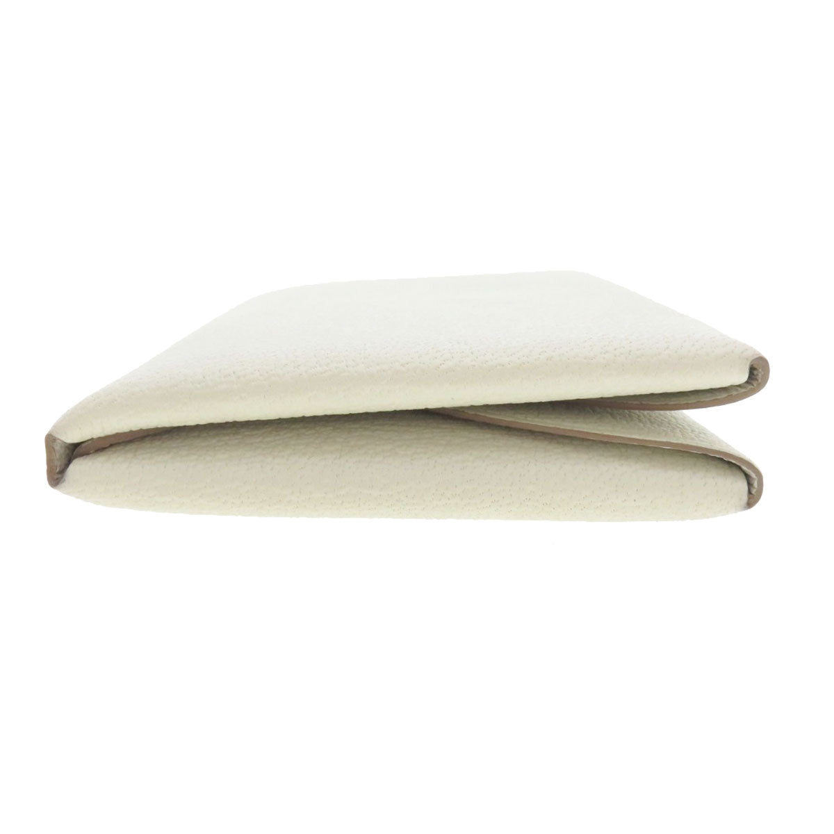 HERMES Card Case Shave white Calvi Duo Chevre