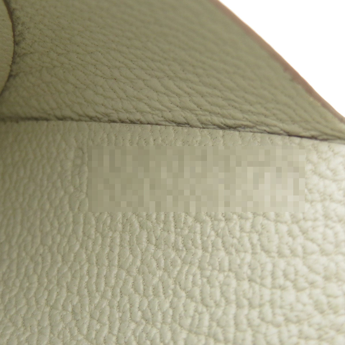 HERMES Card Case Shave white Calvi Duo Chevre