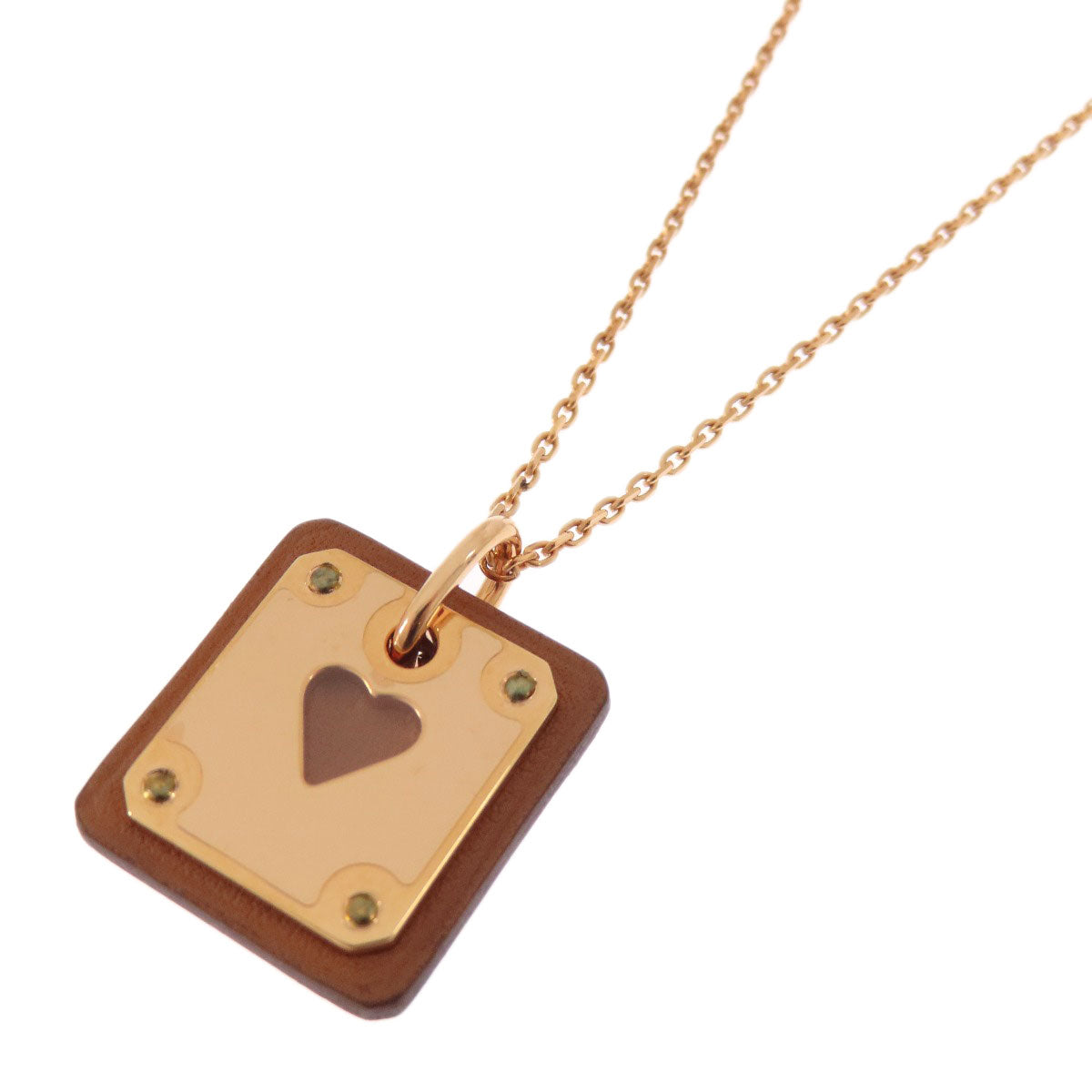 HERMES Necklace Gold Plated, Swift pink As Doucour PM Women Used