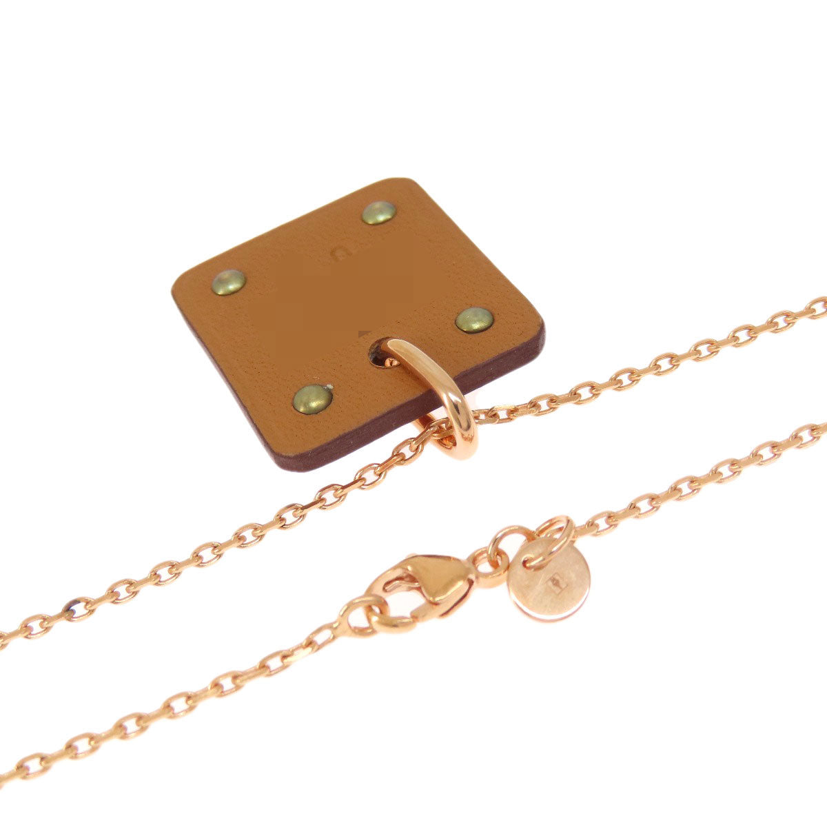 HERMES Necklace Gold Plated, Swift pink As Doucour PM Women Used
