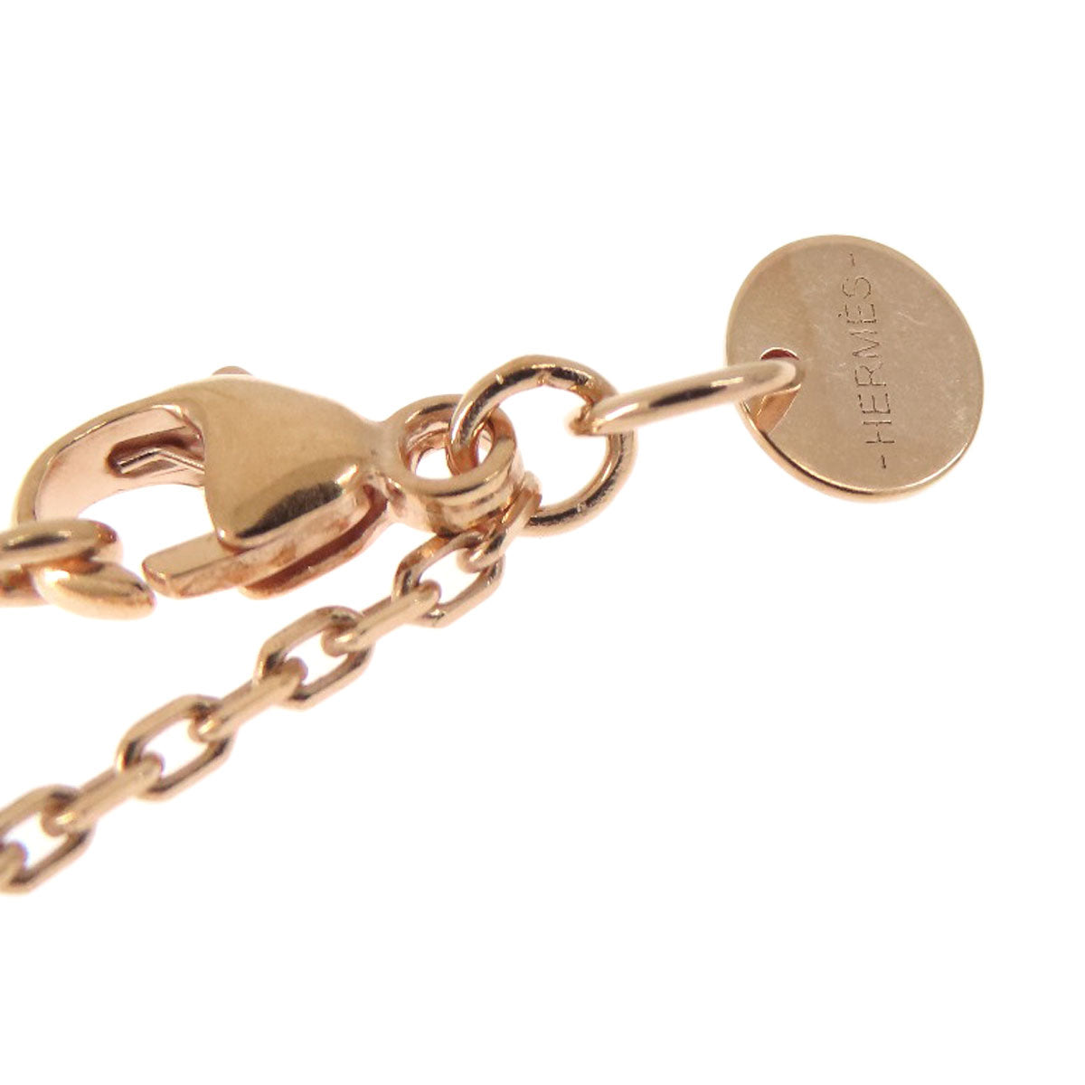 HERMES Necklace Gold Plated, Swift pink As Doucour PM Women Used