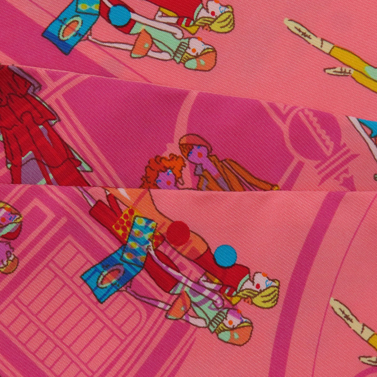 HERMES scarf silk pink Twilly Women Used