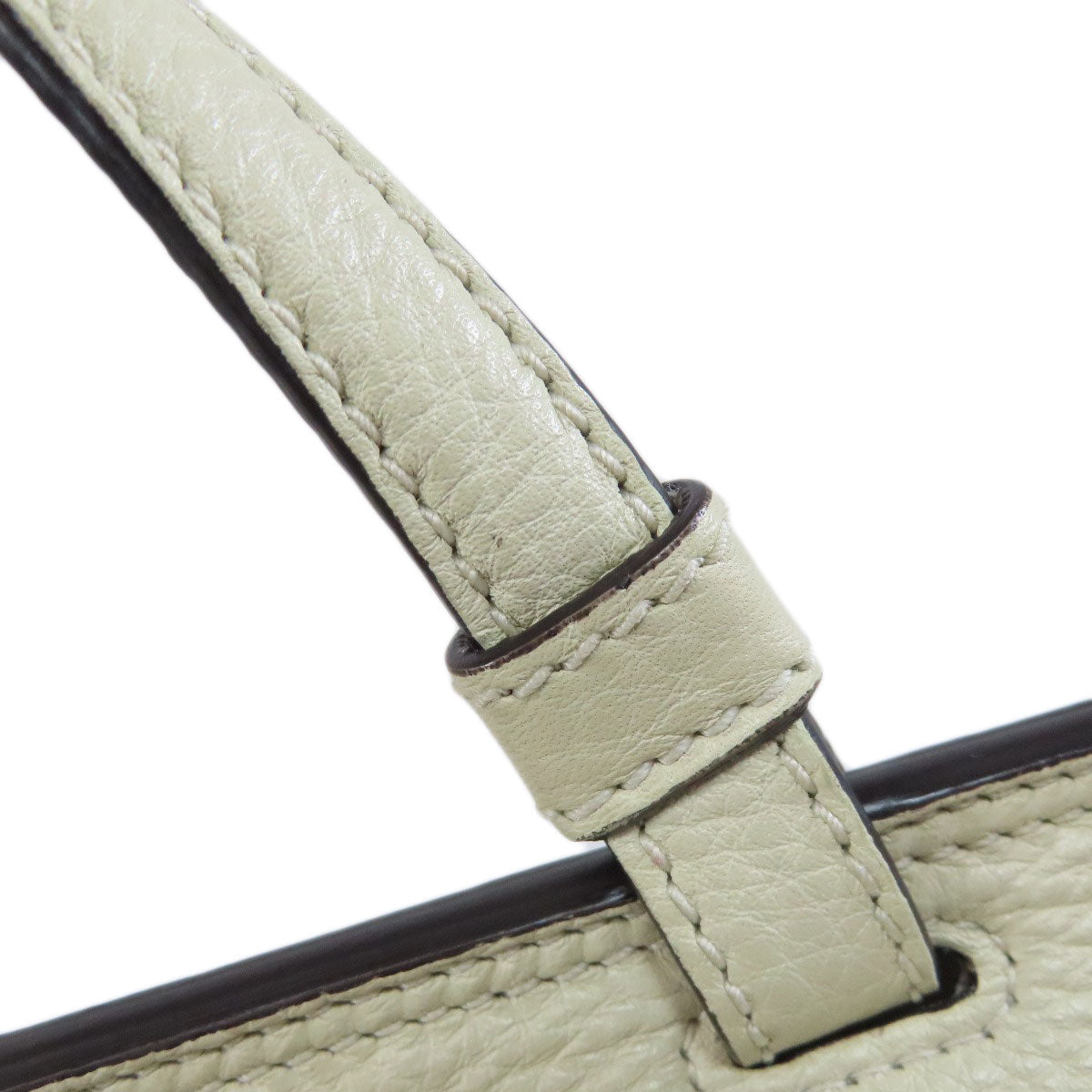 GUCCI Handbag 392013 leather white 2WAY Women Used