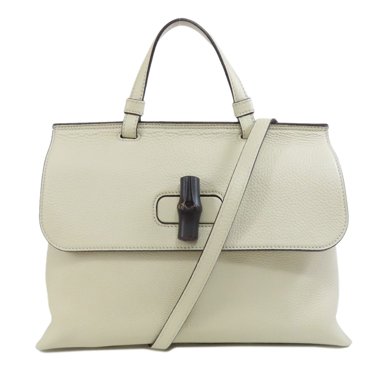 GUCCI Handbag 392013 leather white 2WAY Women Used