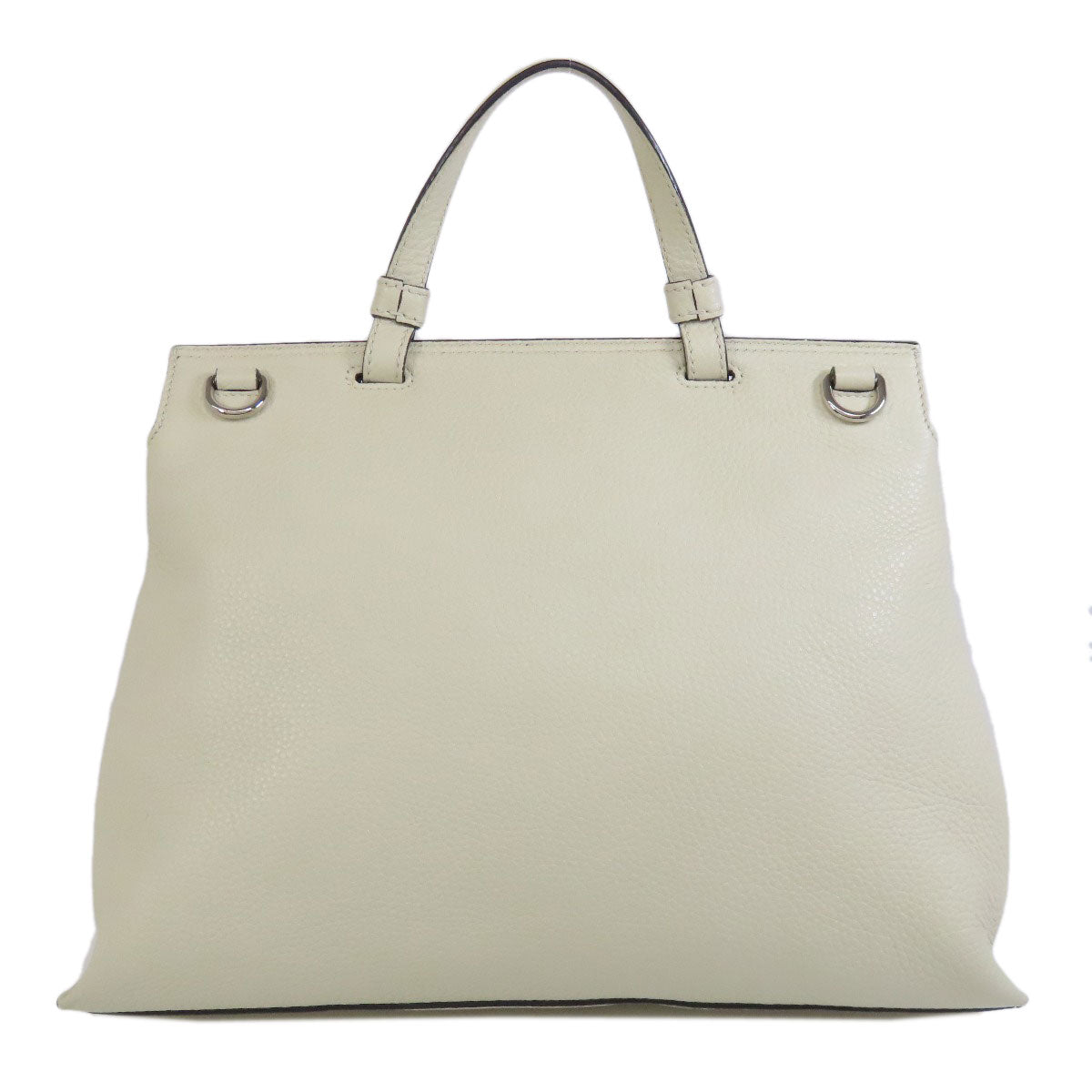 GUCCI Handbag 392013 leather white 2WAY Women Used