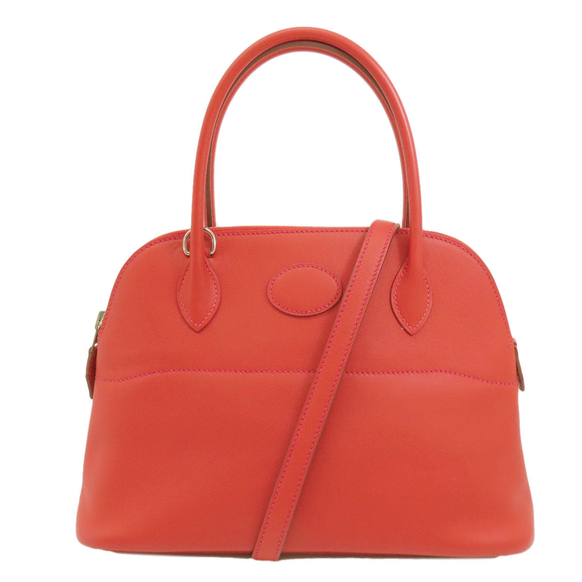 HERMES Handbag Swift Red Bolide 27 Red SilverMetal Women Used