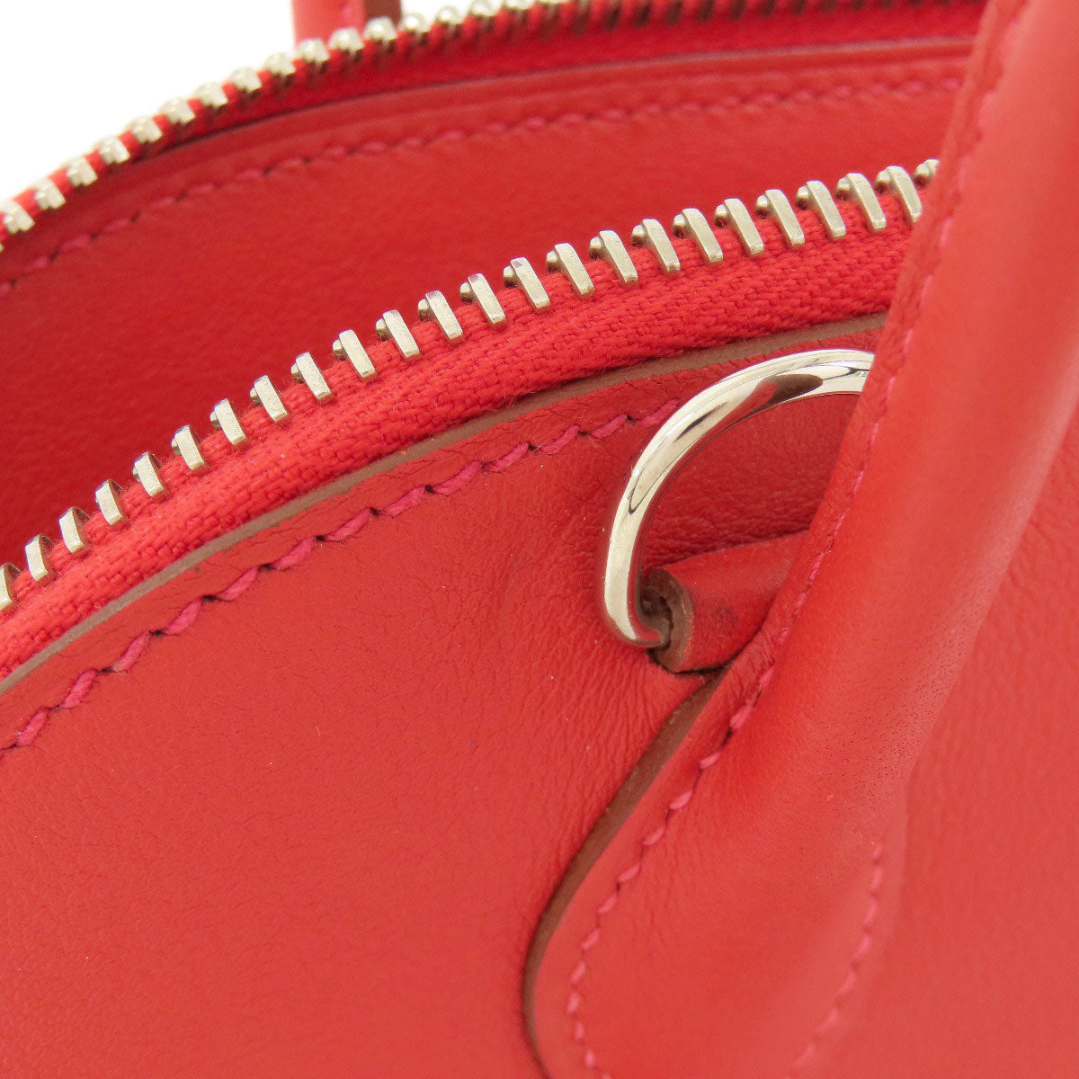 HERMES Handbag Swift Red Bolide 27 Red SilverMetal Women Used