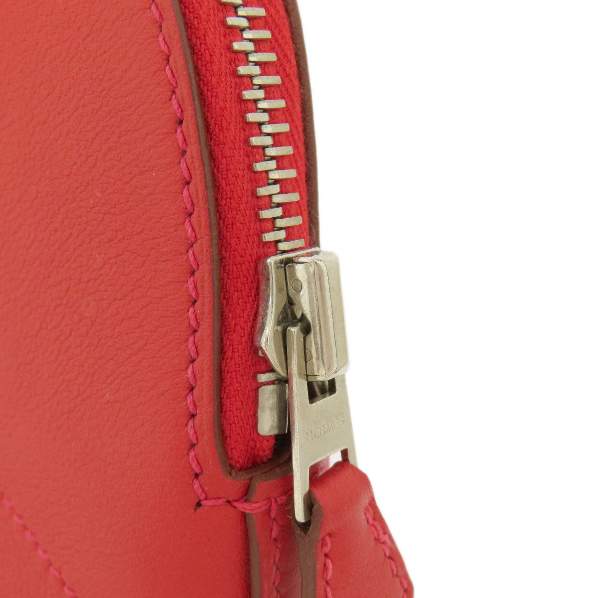 HERMES Handbag Swift Red Bolide 27 Red SilverMetal Women Used