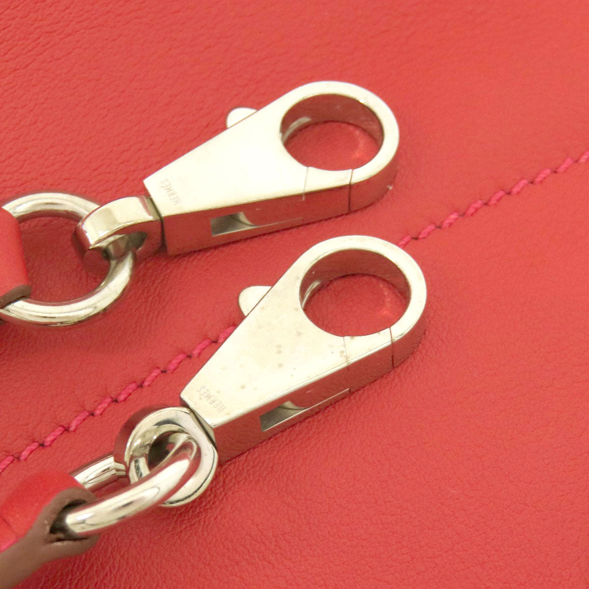 HERMES Handbag Swift Red Bolide 27 Red SilverMetal Women Used