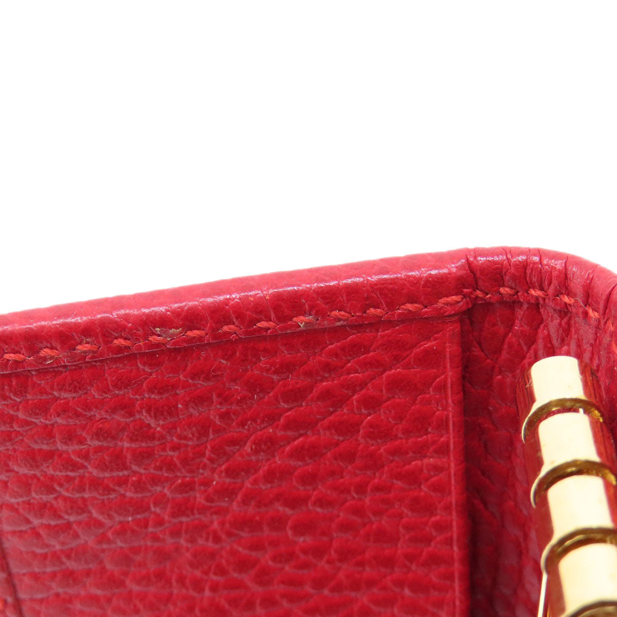 GUCCI Key case Key holder  456118 leather Red GG Marmont
