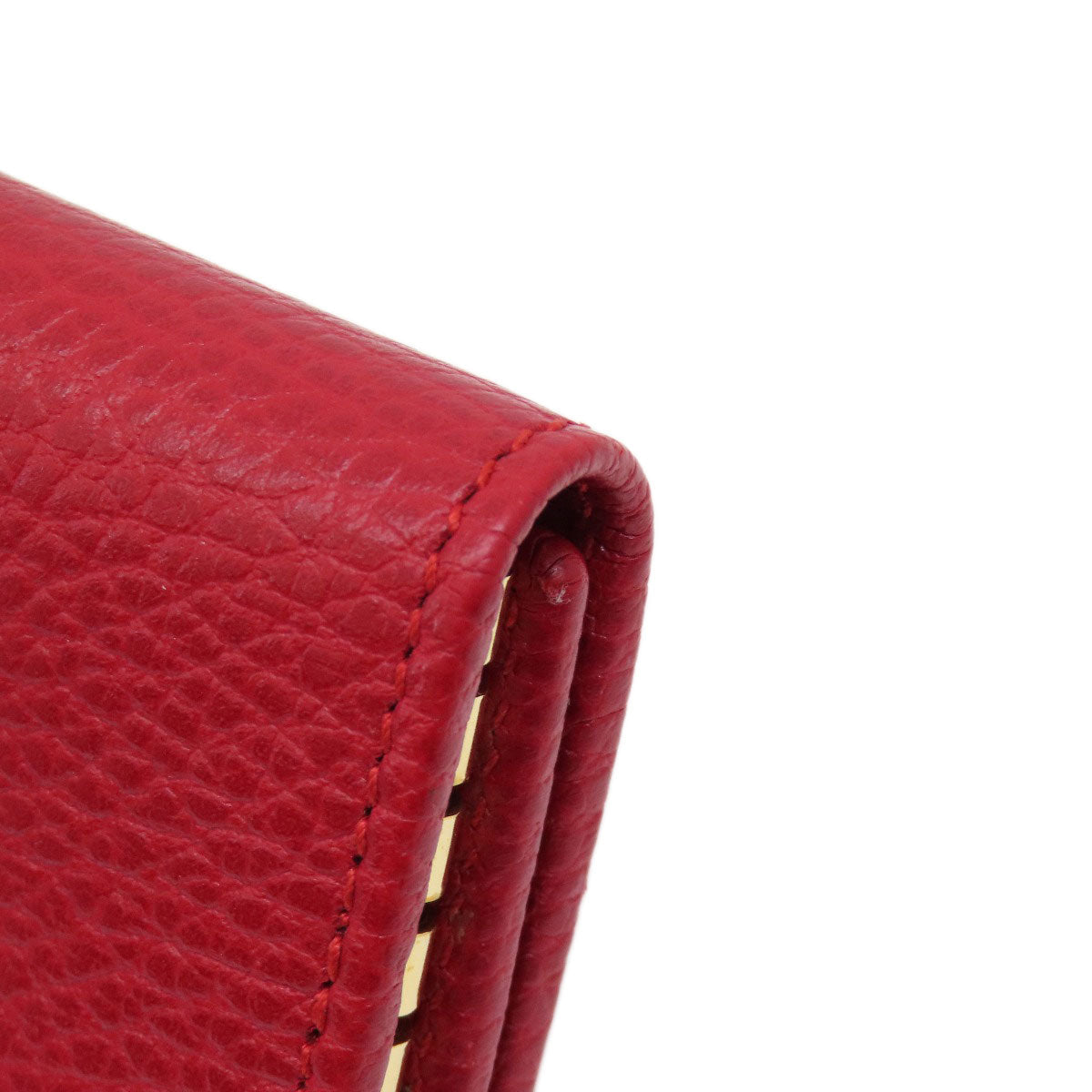 GUCCI Key case Key holder  456118 leather Red GG Marmont