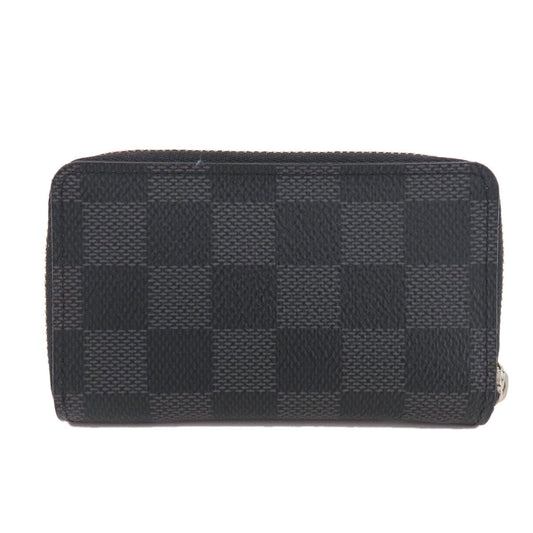 LOUIS VUITTON Coin case N63076 Damier canvas black Zippy Coin Purse Damier Graphite mens Used