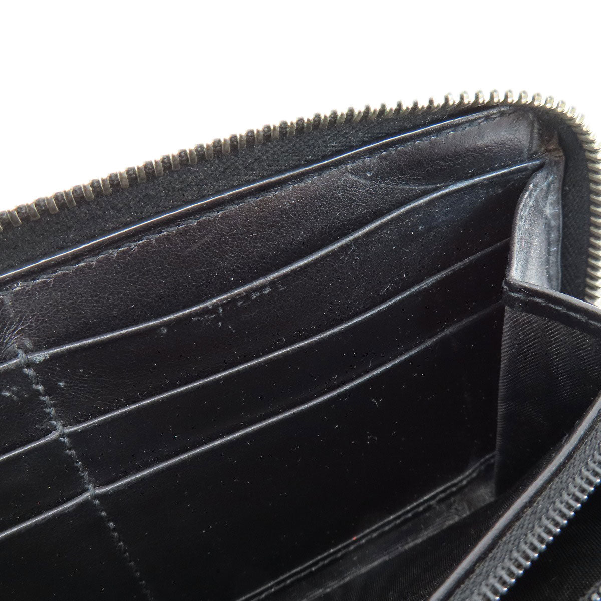 GUCCI Long Wallet Purse 597677 leather black Embryoidery