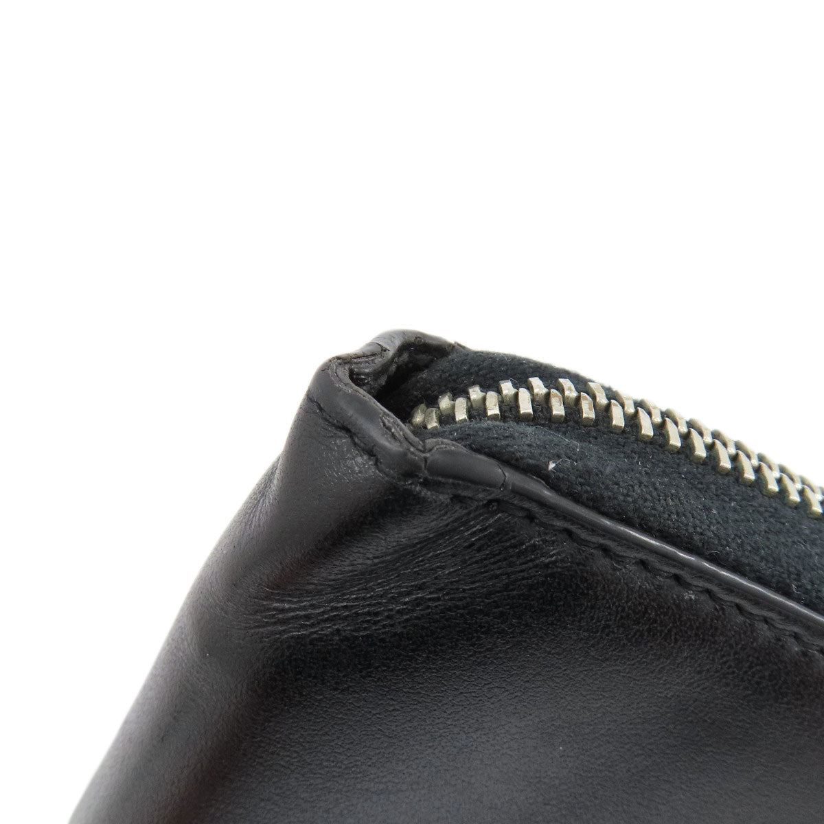 GUCCI Long Wallet Purse 597677 leather black Embryoidery